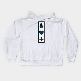 Peace Love and Positivity (PLP) Logic Kids Hoodie